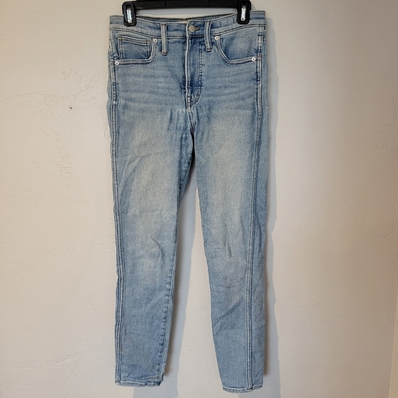 Madewell 10" High-Rise Skinny Jeans 27 Light Wash Denim - Picture 1 of 8